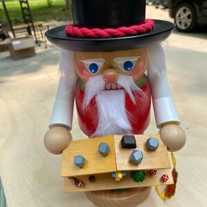 Classic Wooden Nutcracker Toy - Red and Black